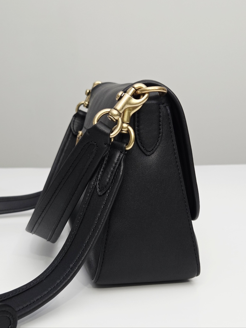 EXCELLENT RARE COACH SOFT CALF EMBELLISHED C TABBY BAG - BLACK - Picture 5 of 13